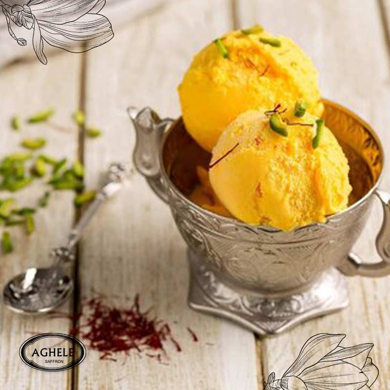 درآمد بالای صادرات بستنی زعفرانی ایرانی!- بستنی زعفرانی در کاسه سنتی